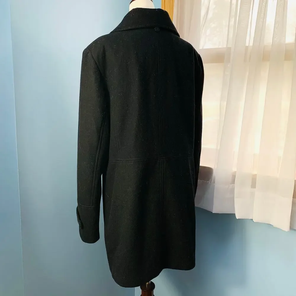 Michael Kors Black Wool Blend Coat Size 14 - Picture 4 of 8
